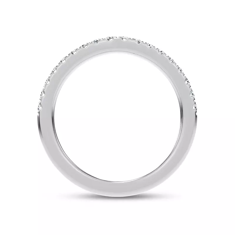 Platinum Alexandra Curved Pavé Band