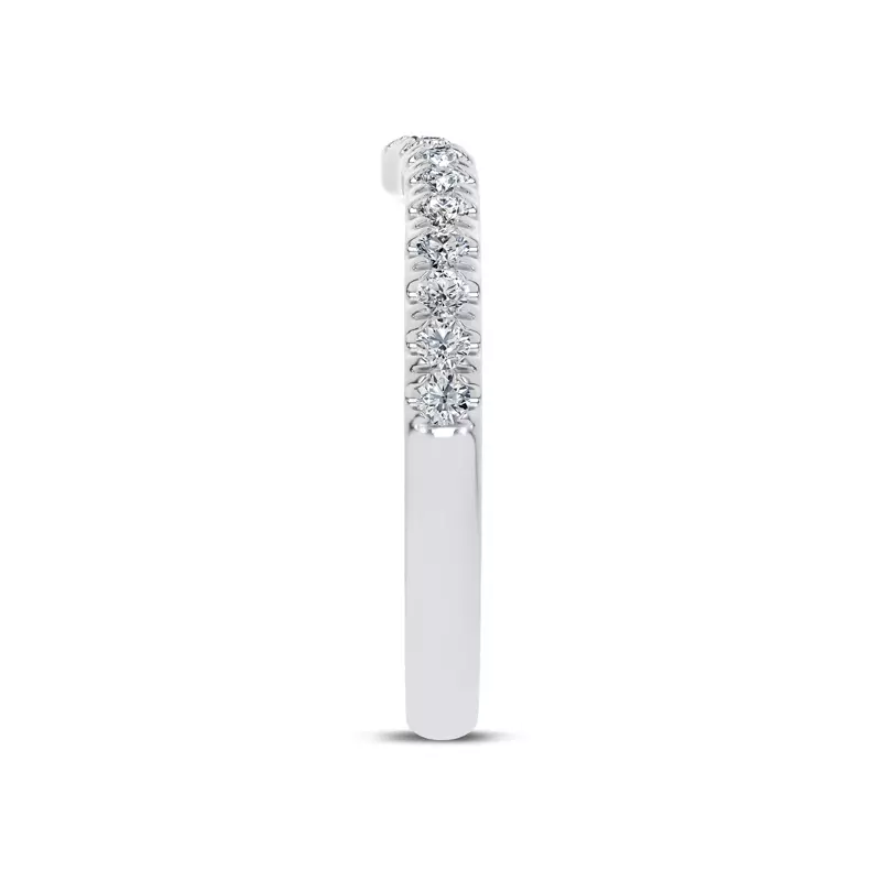 Platinum Alexandra Curved Pavé Band