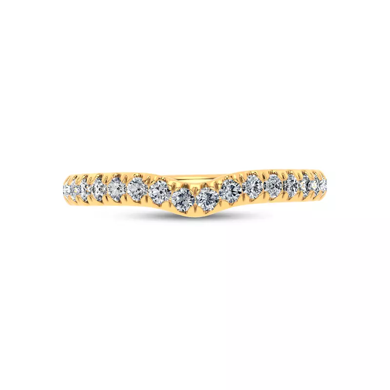 Alexandra Curved Pavé Band