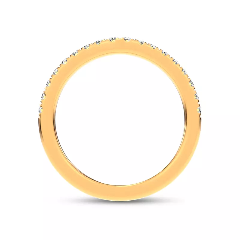 14K Yellow Gold Alexandra Curved Pavé Band