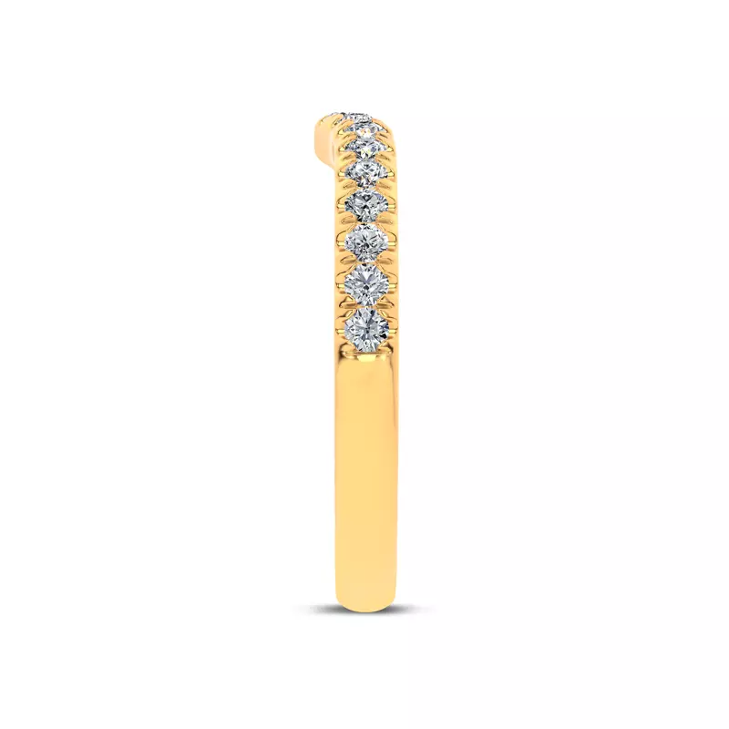 14K Yellow Gold Alexandra Curved Pavé Band