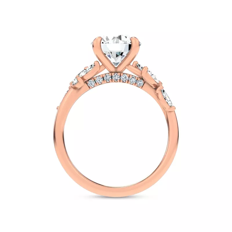 14K Rose Gold Lea Nature-Inspired Engagement Ring