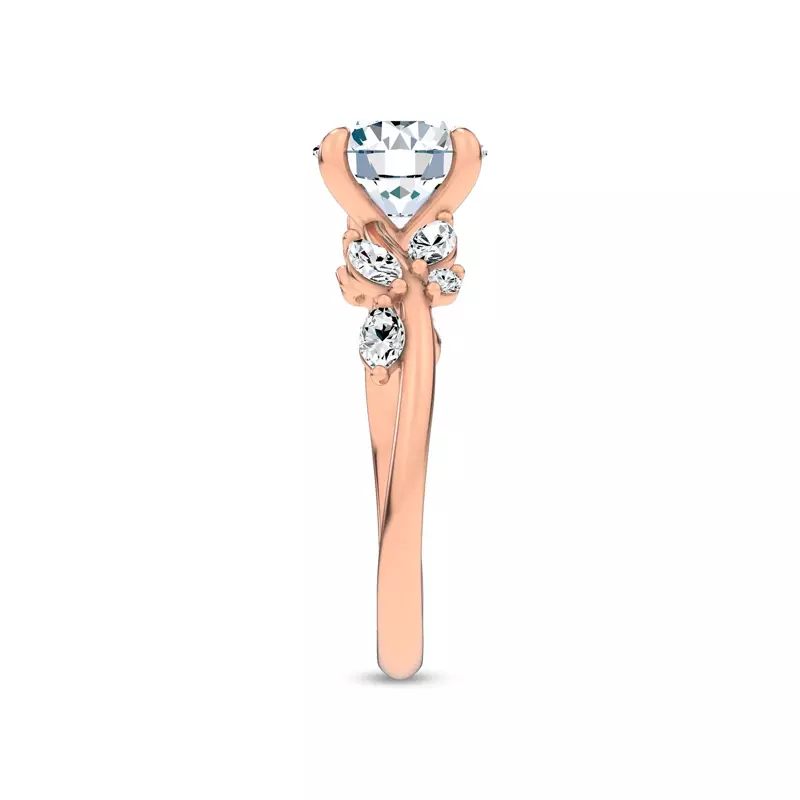 14K Rose Gold Lea Nature-Inspired Engagement Ring