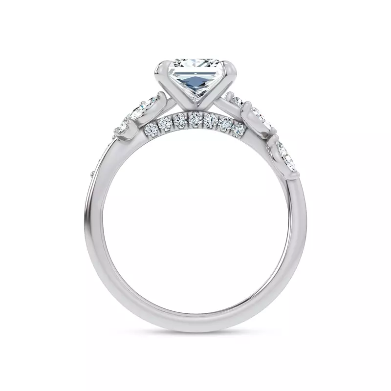 14K White Gold Lea Nature-Inspired Engagement Ring