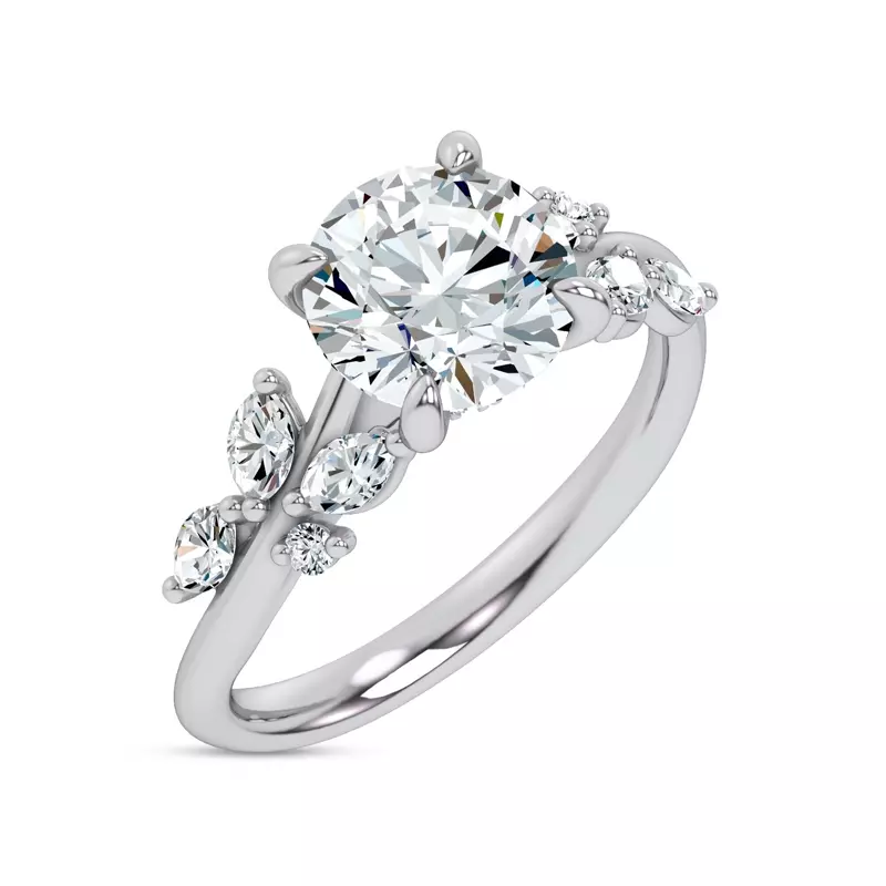 Platinum Lea Nature-Inspired Engagement Ring
