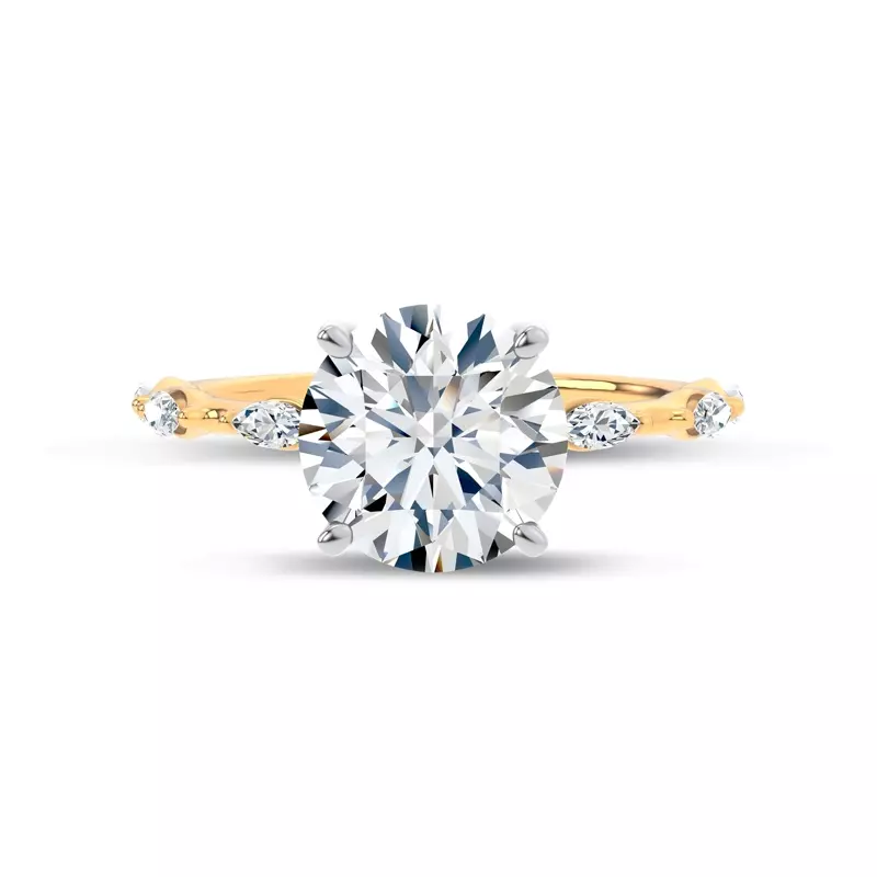 Starlight Spaced Marquise Diamond Engagement Ring
