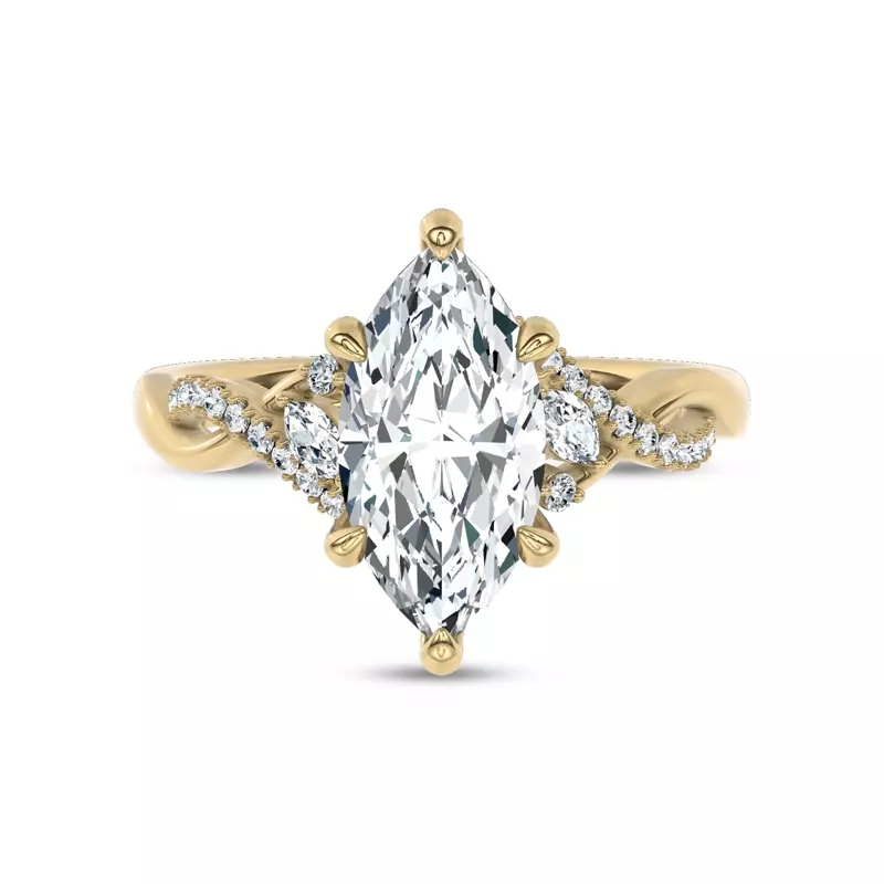 Petal Veil Lab Engagement Ring by Christian Siriano