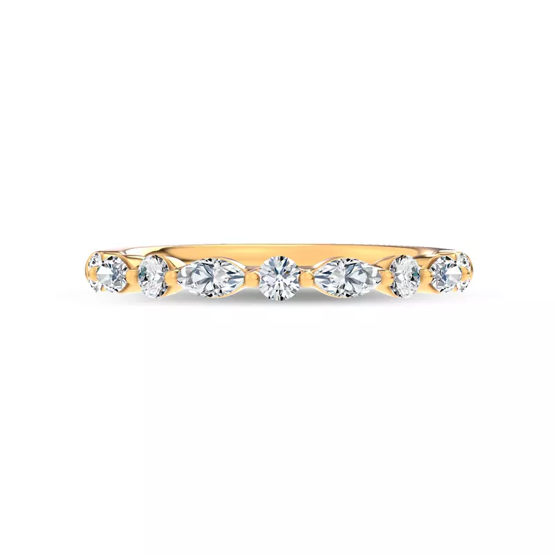 Serenity Marquise And Round Diamond Band