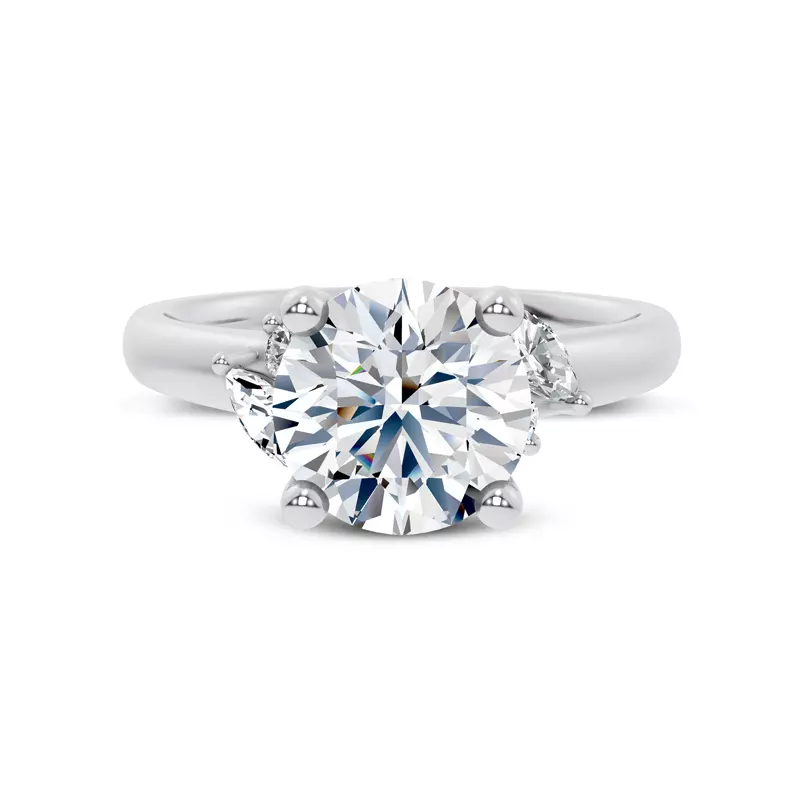 Platinum Serenity Marquise And Round Diamond Accent Engagement Ring