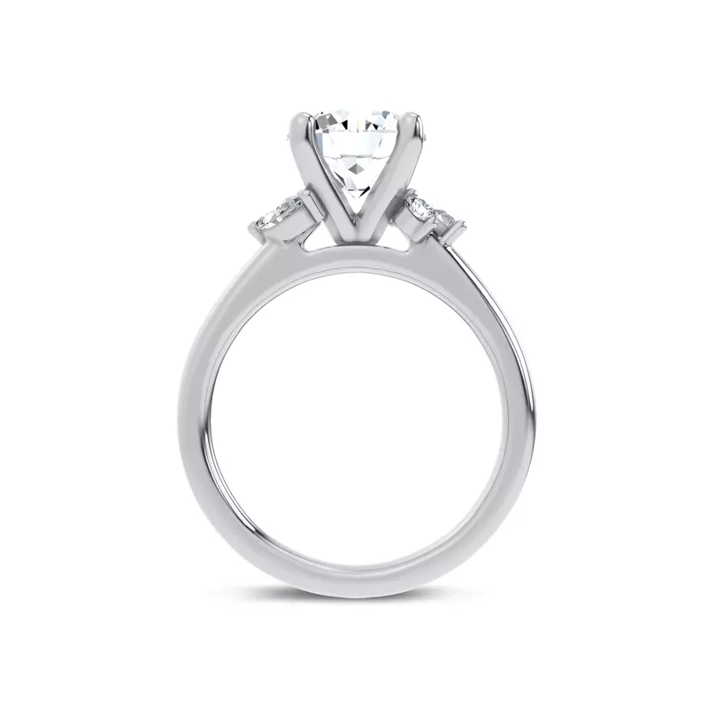 Platinum Serenity Marquise And Round Diamond Accent Engagement Ring