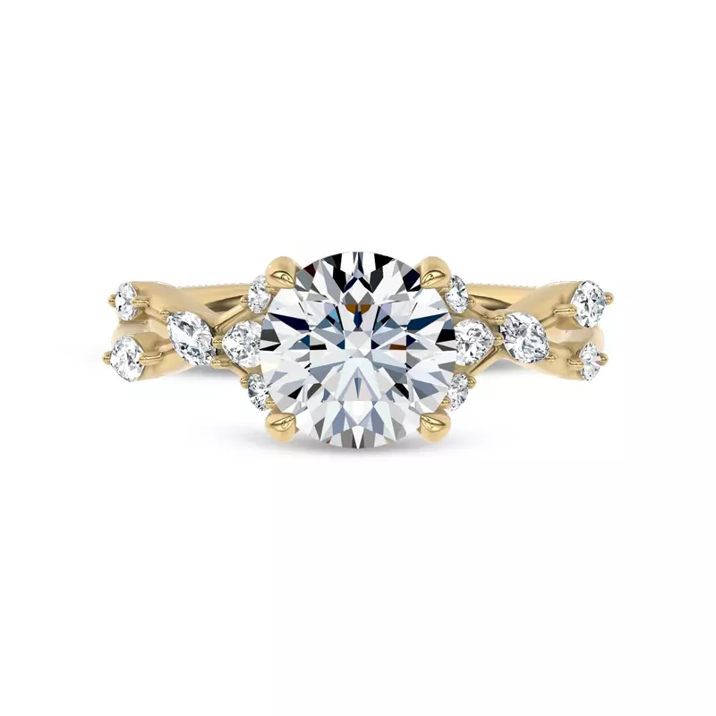 Jardin Valentina Mixed Shape Lab Engagement Ring by Christian Siriano