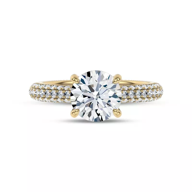 Sequined Lab Pavé Engagement Ring by Christian Siriano