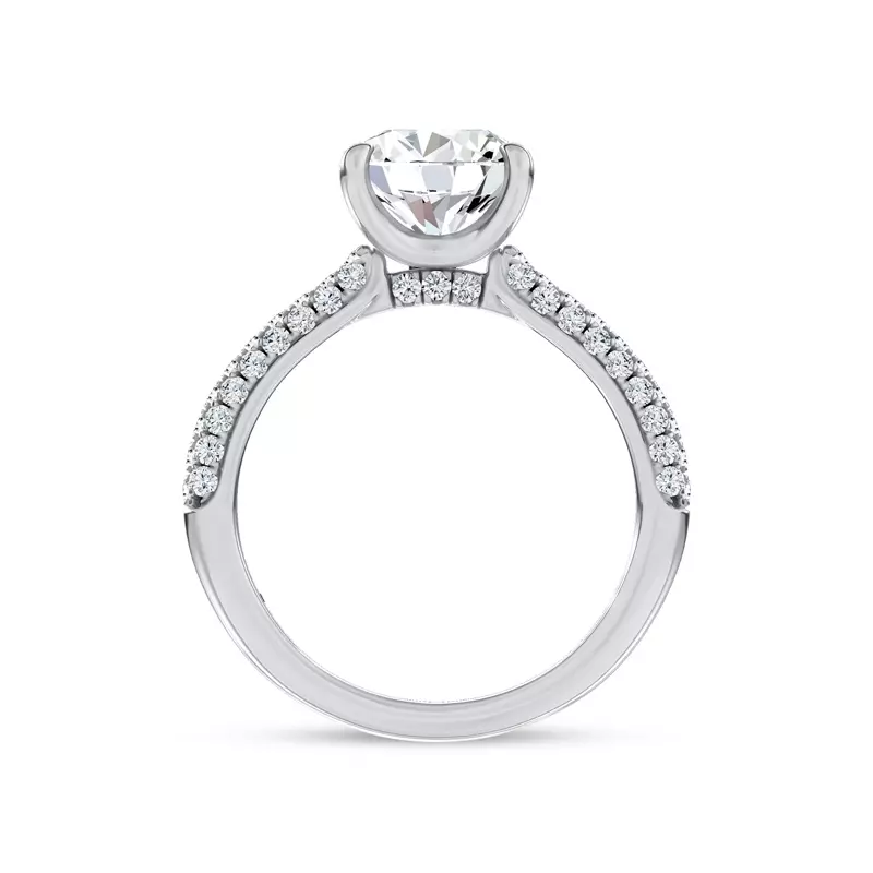 Platinum Sequined Lab Pavé Engagement Ring by Christian Siriano