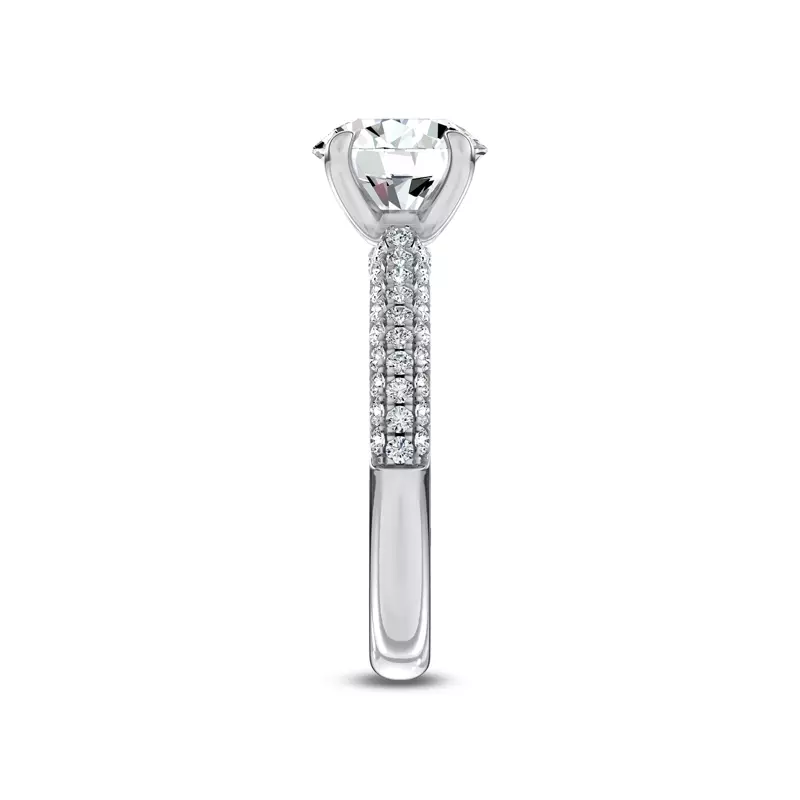 Platinum Sequined Lab Pavé Engagement Ring by Christian Siriano