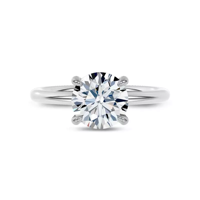 14K White Gold Moonlit Veil Lab Engagement Ring by Christian Siriano