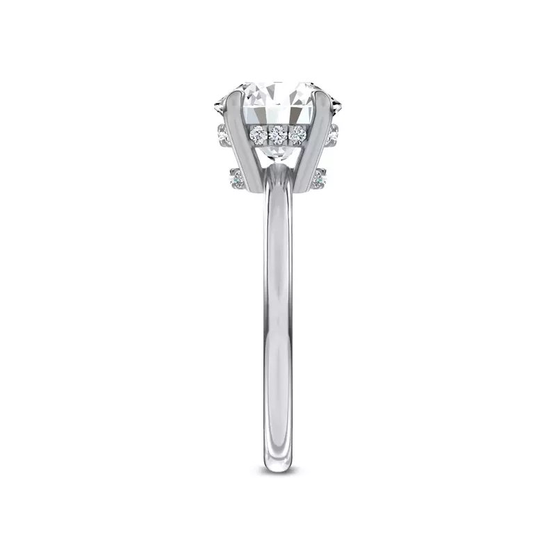 14K White Gold Moonlit Veil Lab Engagement Ring by Christian Siriano