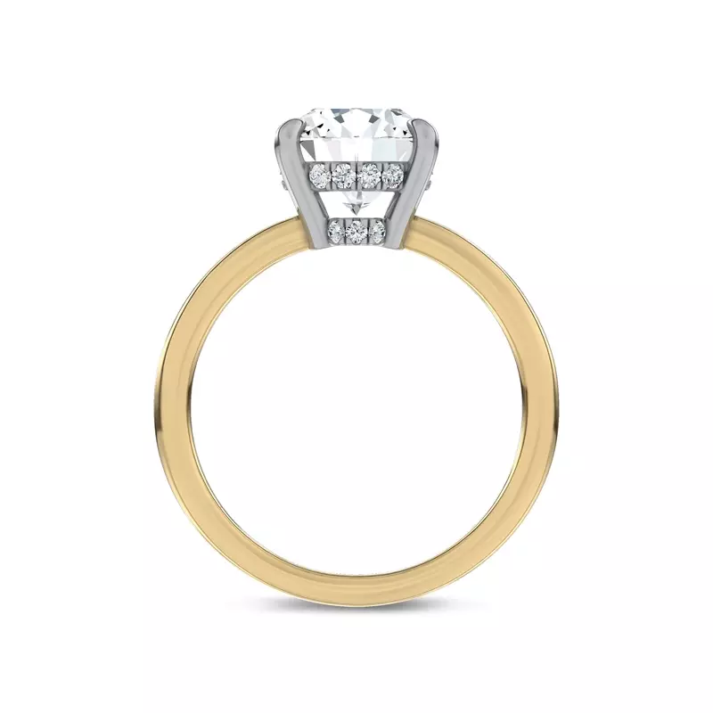 14K Yellow Gold Moonlit Veil Lab Engagement Ring by Christian Siriano
