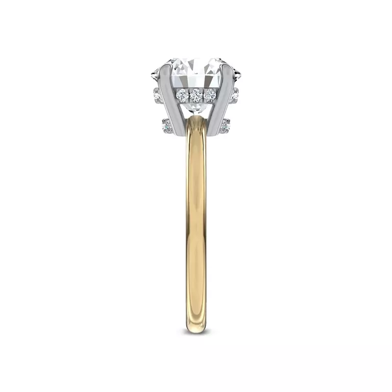 14K Yellow Gold Moonlit Veil Lab Engagement Ring by Christian Siriano