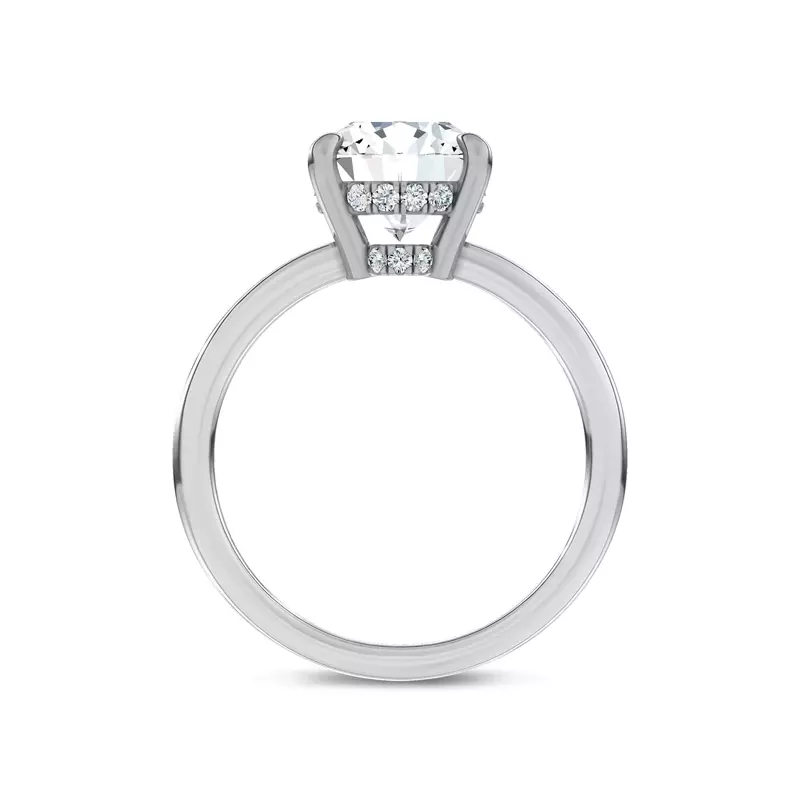 Platinum Moonlit Veil Lab Engagement Ring by Christian Siriano