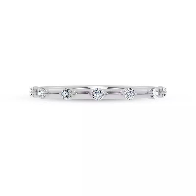 Platinum Starlight Spaced Diamond Band