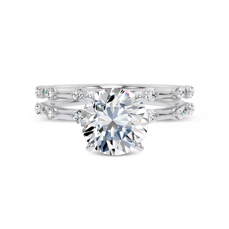 Platinum Starlight Spaced Diamond Band
