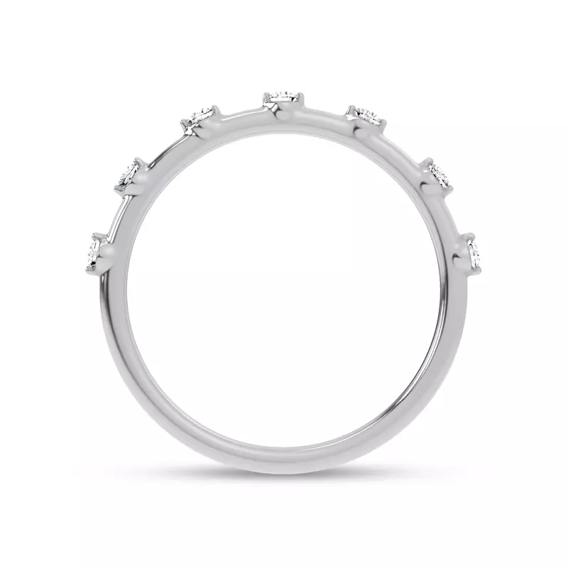 14K White Gold Starlight Spaced Diamond Band