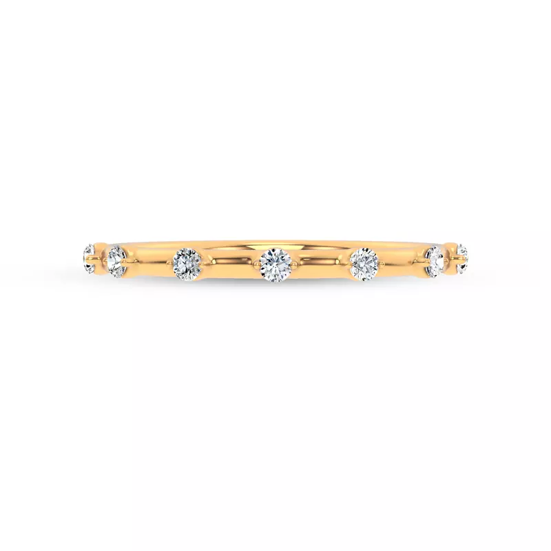 14K Yellow Gold Starlight Spaced Diamond Band