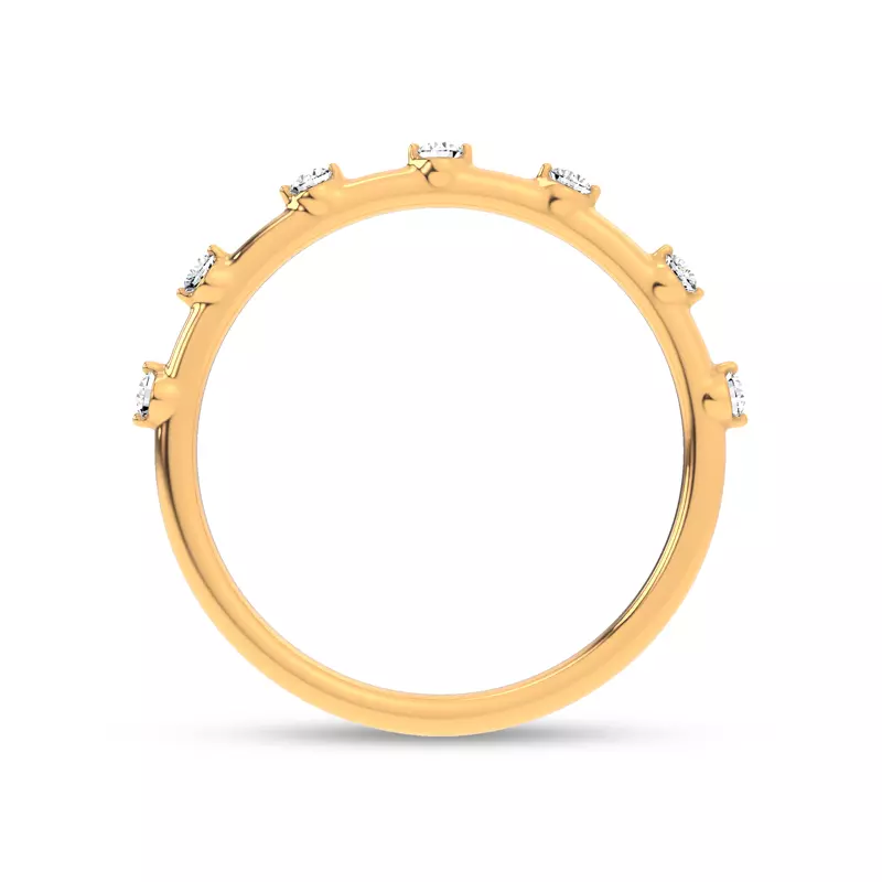 14K Yellow Gold Starlight Spaced Diamond Band
