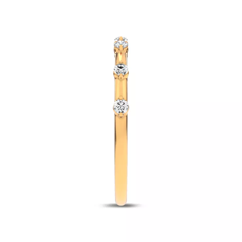 14K Yellow Gold Starlight Spaced Diamond Band