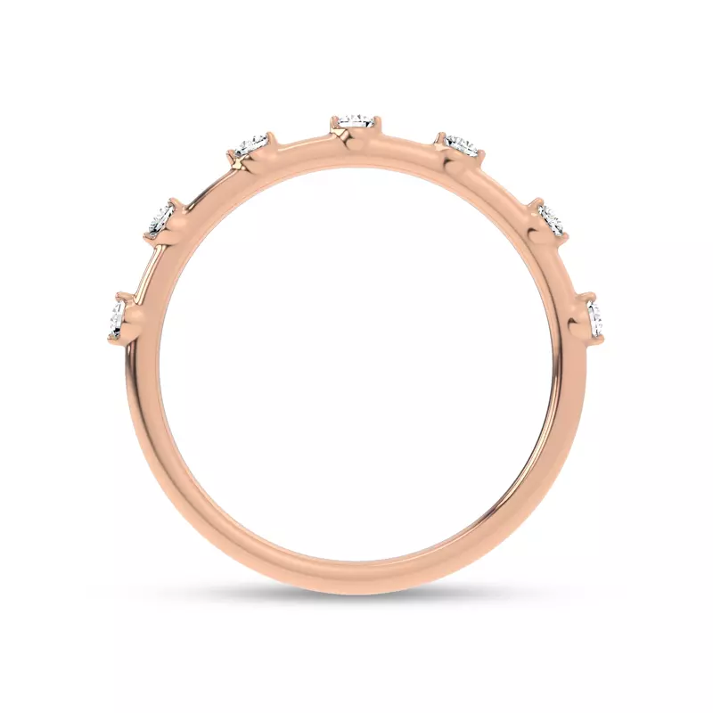 18K Rose Gold Starlight Spaced Diamond Band