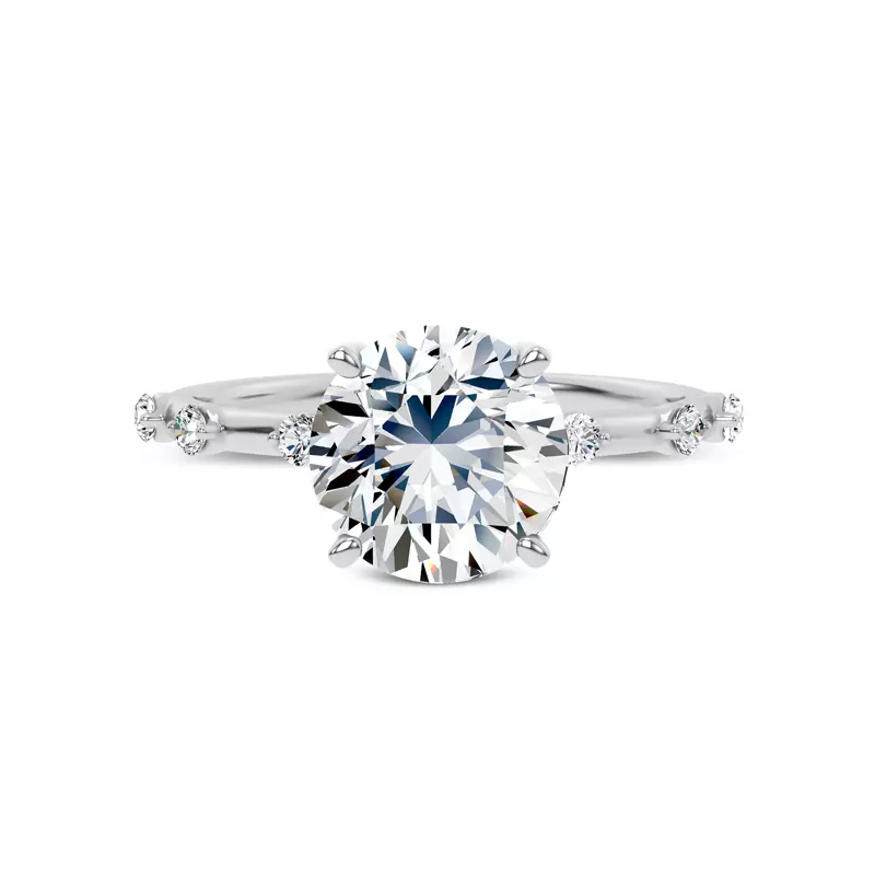 Platinum Starlight Spaced Diamond Engagement Ring