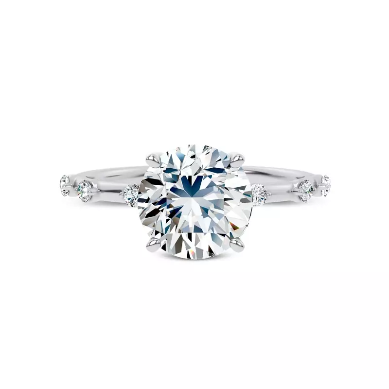 Platinum Starlight Spaced Diamond Engagement Ring