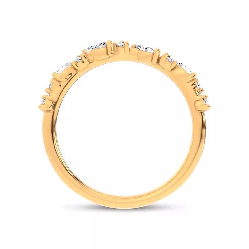 14K Yellow Gold Hayley Scattered Diamond Band