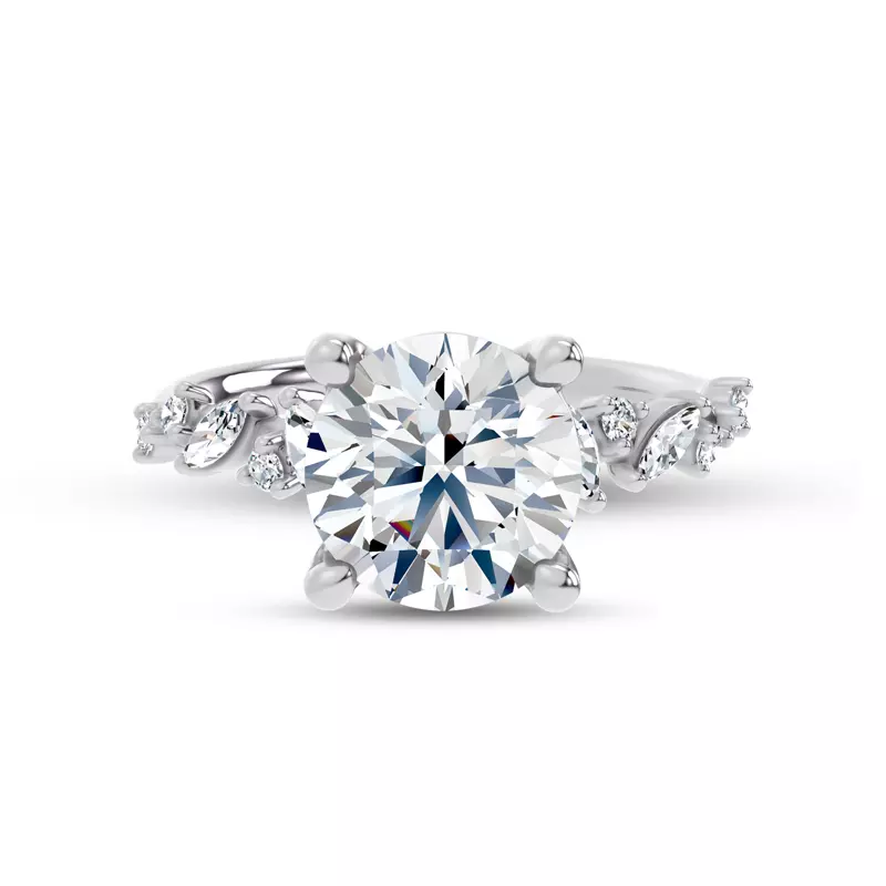 Platinum Hayley Scattered Diamond Engagement Ring