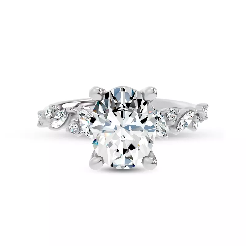 Platinum Hayley Scattered Diamond Engagement Ring