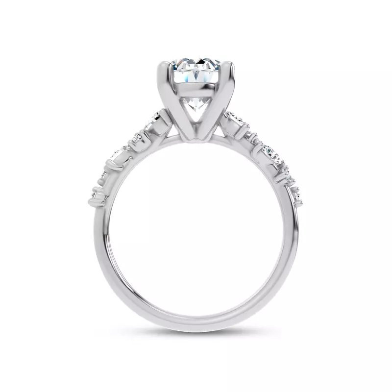 Platinum Hayley Scattered Diamond Engagement Ring