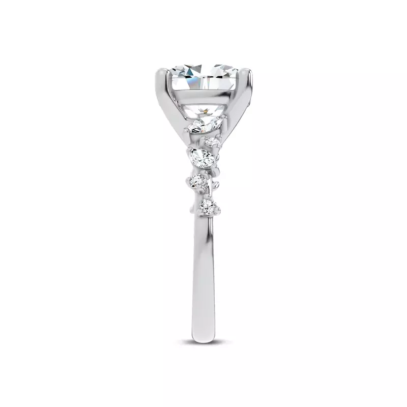 Platinum Hayley Scattered Diamond Engagement Ring
