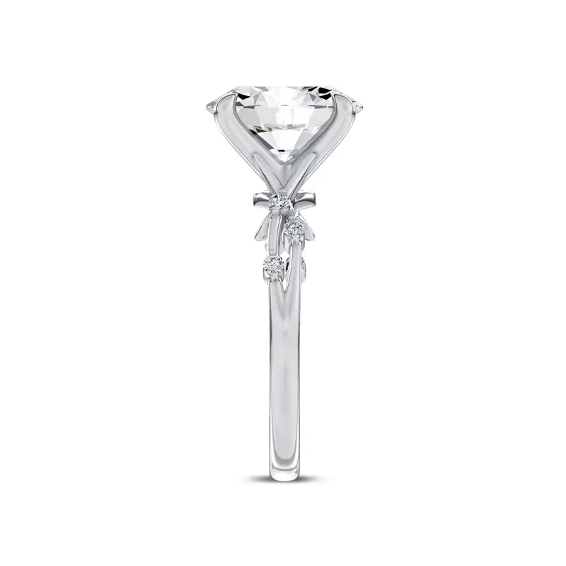 14K White Gold Vionne Vine Engagement Ring