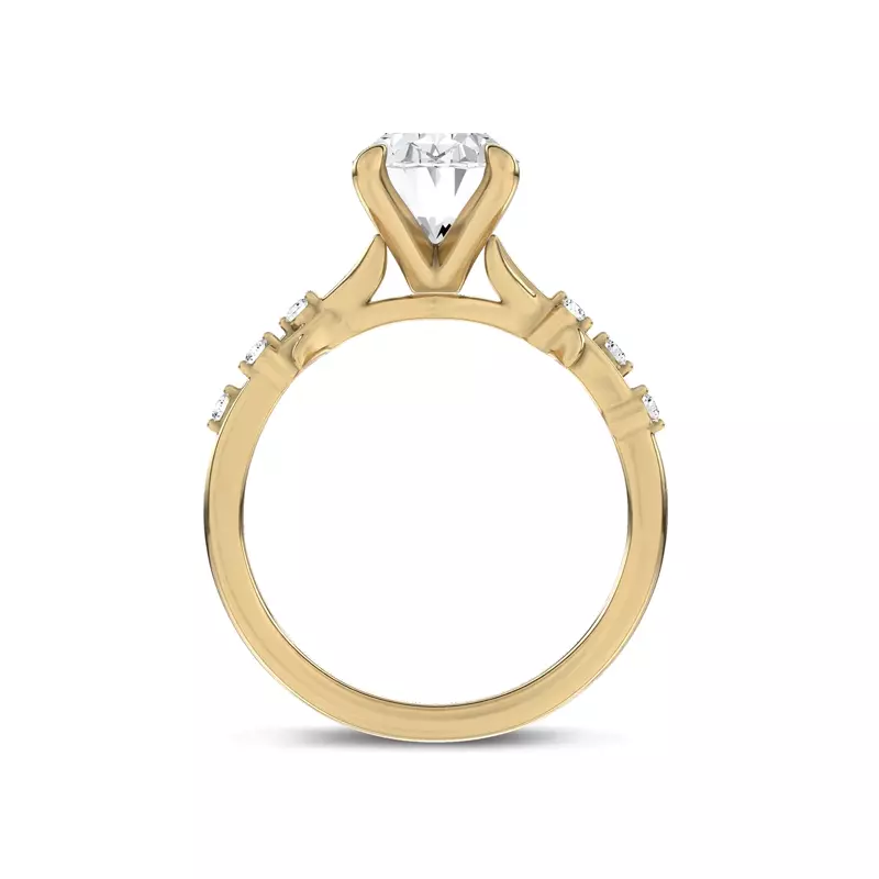 14K Yellow Gold Vionne Vine Engagement Ring