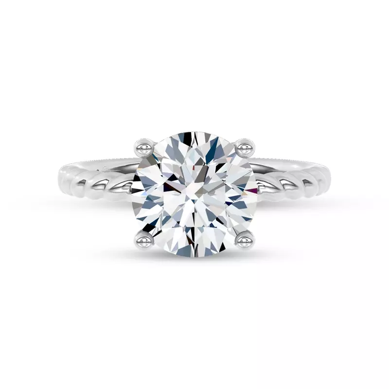 Platinum Yarn Twist Engagement Ring by Christian Siriano