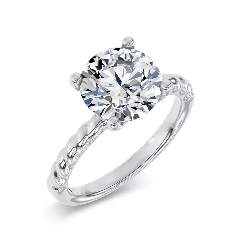 Platinum Yarn Twist Engagement Ring by Christian Siriano