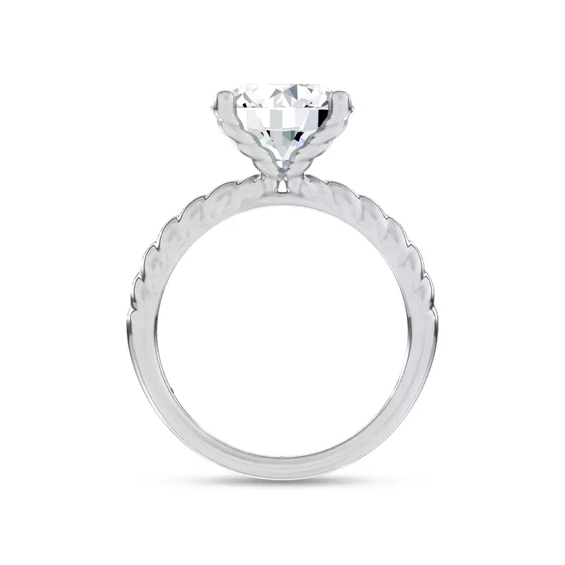 Platinum Yarn Twist Engagement Ring by Christian Siriano