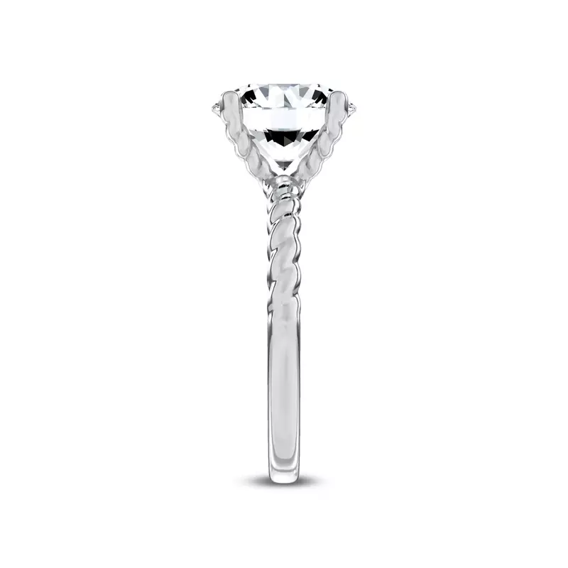 Platinum Yarn Twist Engagement Ring by Christian Siriano