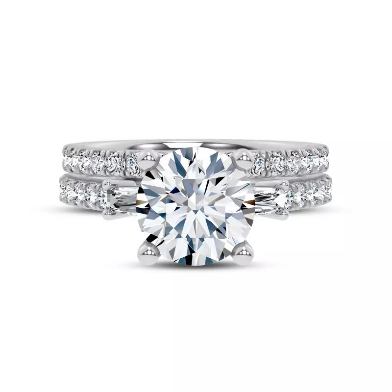 Platinum Brenda Classic Pavé Band
