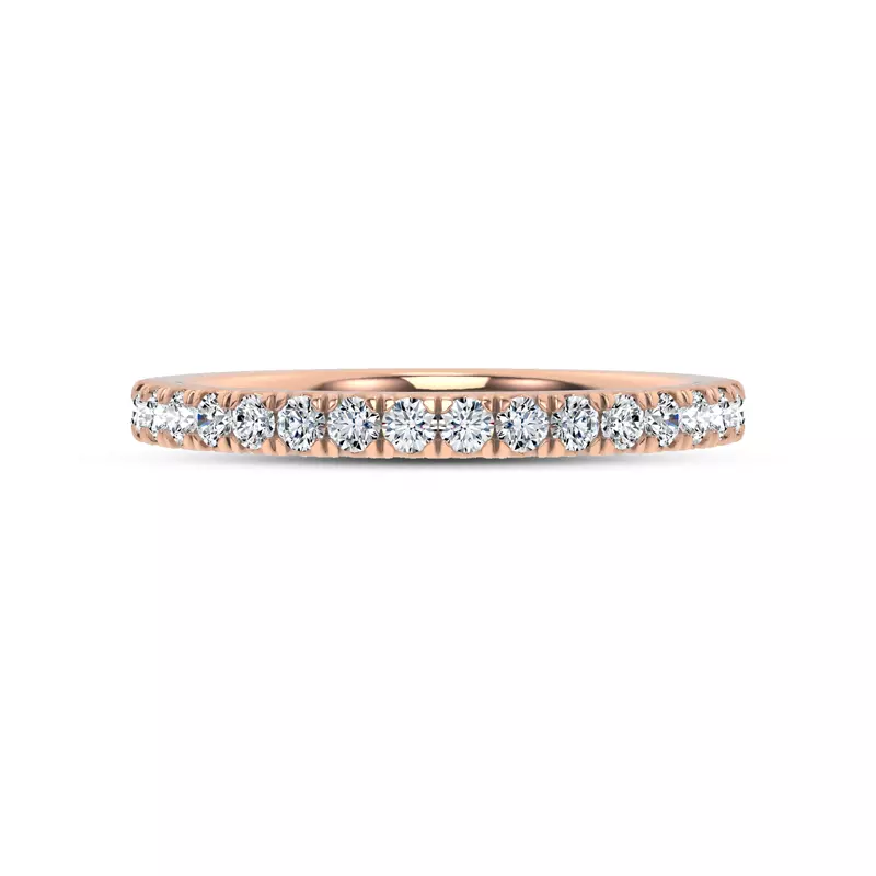18K Rose Gold Brenda Classic Pavé Band