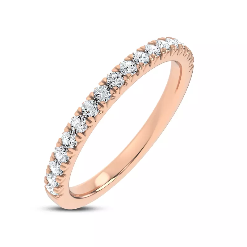18K Rose Gold Brenda Classic Pavé Band