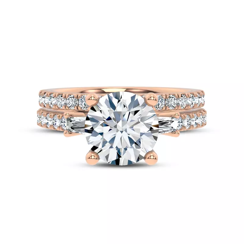 18K Rose Gold Brenda Classic Pavé Band