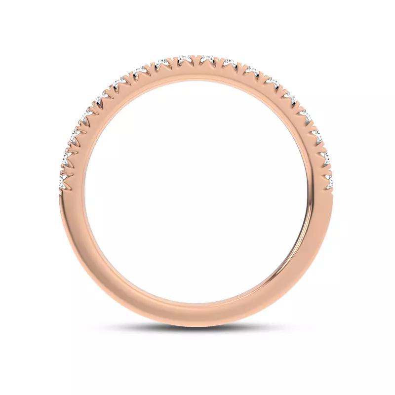 18K Rose Gold Brenda Classic Pavé Band