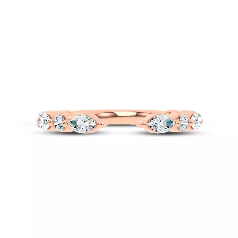 Cole Round And Marquise Diamond Open Band 