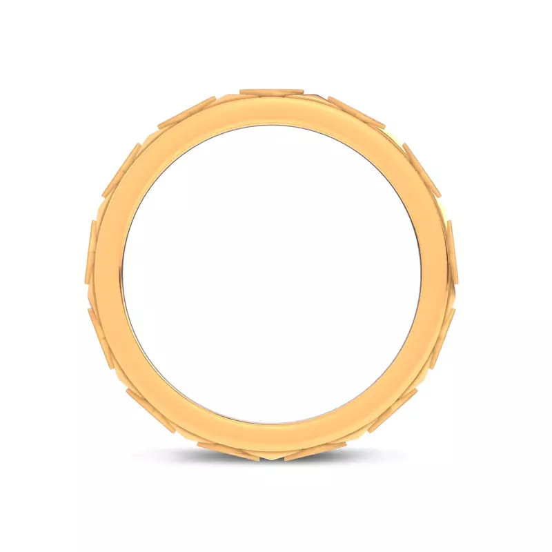 14K Yellow Gold Textured Argyle Band